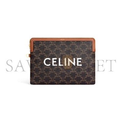 CELINE SMALL POUCH WITH STRAP CUIR TRIOMPHE 10J502FES.04LU (25*17.5*1cm)